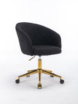 ZUN Hengming Golden foot office chair, modern armchair, height adjustable, rotary cosmetic chair, for W212131653