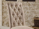 Dining Room Furniture Contemporary Rustic Style Beige Fabric Upholstered Tufted Set of 2 Chairs HS11CM3564SC-ID-AHD