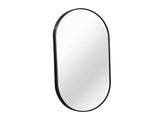 Black 20 x 28 Inch Metal Oval Mirror 70511394