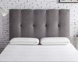 Bridgevine Home Tufted Upholstered Headboard with Nailhead Trim, Queen Size, Grey B108P163874
