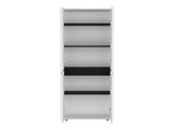 67"H Kitchen Storage Cabinet, with Four Doors and Five Interior Shelves,White/Black B097P167411