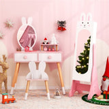 Kids White Vanity Set Princess Makeup Dressing Table And Chair Set With Jewelry Armoire 98772861