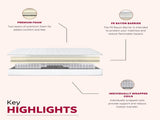 Premium 9 in. Medium Pocket Spring Mattress - Full Size, White B011P202579