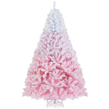 7ft Flocked Christmas Tree - 1264 Branch Tips, Fireproof PVC, 3-Section Assembly, 20" 05926505
