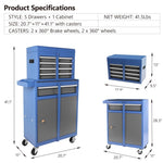 ZUN Tool Chest, 5-Drawer Rolling Tool Storage Cabinet with Detachable Top Tool Box, Liner, Universal W1239137224