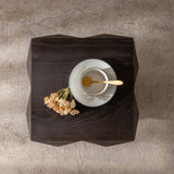 23.62"Height Three-dimensional Embossed Pattern Design Retro Side Table Retro Wooden Nightstand W757P250946