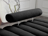 53.2" Width Modern End of Bed Sherpa Fabric Upholstered 2 Seater Sofa Couch Entryway Ottoman W1117110368
