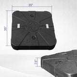 Patio Umbrella Base with Wheels, Water & Sand Filled Weighted Base for Most Cantilever Offset W1859P304053