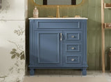 24" Bathroom Vanity with Ceramic Sink, Small Bathroom Sink Cabinet, Modern Cabinet with 2 Drawers N710P318989C