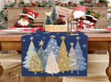 Christmas Table Runner 13x72 Inch, Xmas Trees Snowflakes Holiday Decorative Farmhouse Table 23592970