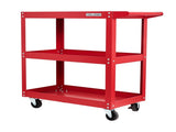 Tool Dorm Utility Service Cart, 3 Shelf 200LBS Heavy Duty Steel Rolling Utility Cart, Medium Lipped 62022600