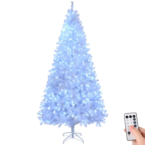 ZUN 9 FT Pre-lit Artificial Christmas Tree, Hinged Xmas Pine Tree with 2000 Branch Tips, 650 Lights and 22390839