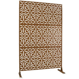 Outdoor & Indoor Privacy Metal Privacy 76" H48" W, Freestanding Decorative Privacy W465P193267
