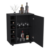 Wick Bar Cart with Integrated Wine Storage, Spacious Cabinet and Smooth Rollers B070P188879