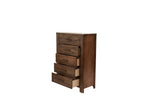 ZUN Oak Finish 1pc Chest Of Drawers Wooden Texture 5x Drawers Storage Bedroom Furniture B011P244398