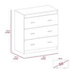 ZUN Montclair 3-Drawer Dresser Black B06280065