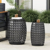 ZUN Metal S/2 end table 73608.00BLK