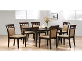Set of 2 Upholstered Side Chairs, Cappuccino and Tan B016P223065
