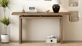 U_STYLE Uniquely Designed Ash Veneer Console Table, Modern Simple Style, Featuring Clever Tabletop N711P241324O