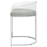 Grey and Chrome Acrylic Back Stools B062P145683