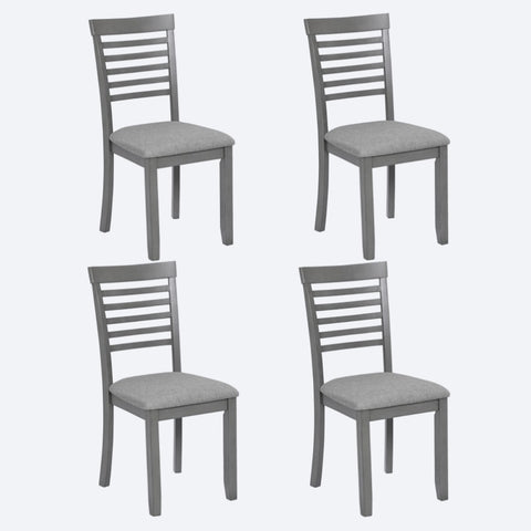 ZUN Wooden Dining Chairs Set of 4, Kitchen Chair with Padded Seat, Upholstered Side Chair for Dining W1998126409