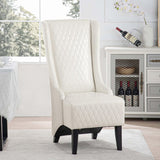 23.03" Wide Faux Leather High-Back Accent Chair, Comfy High Wingback Chair, Living Room Chair with W68057037