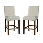 ZUN Upholstered Counter Stool with Nailhead Trim Set of 2 B035P265952