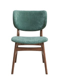 Green and Walnut Padded Side Chair B062P209229
