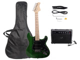 ST Stylish Electric Guitar with Black Pickguard Green 04945098