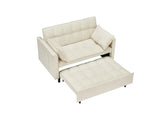Modern velvet sofa, sofa pull-out bed, small love seat casual sofa with back, with pillow, pockets, W1658P166781