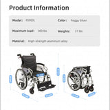 Aluminum alloy multi-function wheelchair. Unique 6 tire design. Quickly switch between self-use and W3121P297435