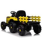 ZUN Ride on Tractor with Trailer,12V Battery Powered Electric Tractor Toy w/Remote Control,electric car W1396124967