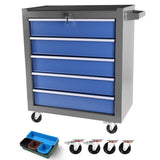 ZUN 5 Drawers Rolling Tool Chest with Wheels, Portable Rolling Tool Box on Wheels, Tool Chest Organizer W1239132616