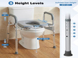Adjustable Raised Toilet Seat , 300LBS Capacity with Armrests & 77758330