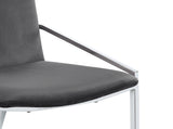 Zlatan Gray Velvet & Chrome Finish Side Chair B2726P343789