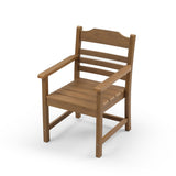 Patio Dining Chair with Armset Set of 2, HIPS Materialwith Imitation Wood Grain Wexture chair for W1209107725