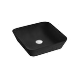 DAX Ceramic Square Bathroom Vessel Basin Black Matt B2702P227023