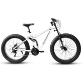 A26309 26 inch Mountain Bike,Full-Suspension 21 Speeds Drivetrain with Disc-Brake MTB Bicycle, 26*4" W709P291973
