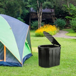 ZUN Portable Camping Toilet for Adults -Portable Folding Toilet with Lid,with Lid Carry Bag 1 Roll 24152828