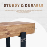 59" Dining Bench, Farmhouse Indoor Kitchen Table, Bed Bench, Industrial Shoe Bench, Entryway WF320038AAE