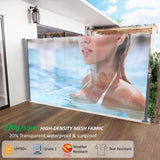 71"x138" Patio Retractable Side Awning Screen, semi-transparent with UV printing, ideal for blocking W2205P305890