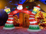 8.9 FT Lighted Christmas Inflatable Archway, Inflatable Santa Claus Christmas Arch, Blow Up Yard 84926492