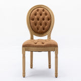 French Style Solid Wood Frame Antique Painting,Hand-pulled buckle decoration PU artificial leather W1143P166791