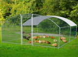 10 x 10 ft Large Metal Chicken Coop, Walk-in Poultry Cage Chicken Hen Run House with Waterproof 27105050