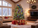 6ft Pre-Lit Cypress Style Christmas Tree 190 Color Changing LED 11 Modes Artificial Xmas Tree for 54305970