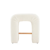 24'' Boucle stool Set of 2,Dining Chairs for Home Kitchen Island,White N780P187017K