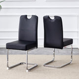 Modern Minimalist Style-Black Thickened PU Material Ergonomic Chair,The Perfect Combination of W3226P279080