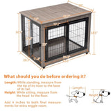 ZUN Dog Crate Furniture, Large Dog Kennel, 43"Wooden Pet Furniture with Pull-Out Tray, Home and Indoor W1212120269