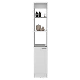 ZUN Linen Cabinet, 1 Door, 6 Shelves, White B097P199753