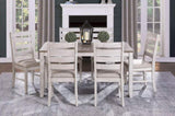 Transitional Design Rectangular 1pc Dining Table Grayish White and Brown Finish Furniture B01160583